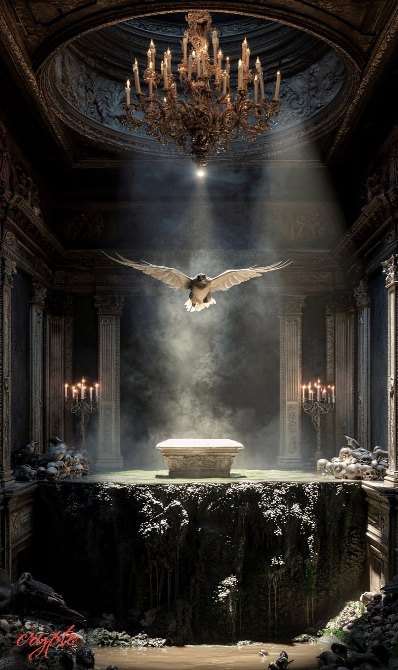 The immaculate wing cuts through the realm of ashes; where death fades, the sacred rises. Beneath th…