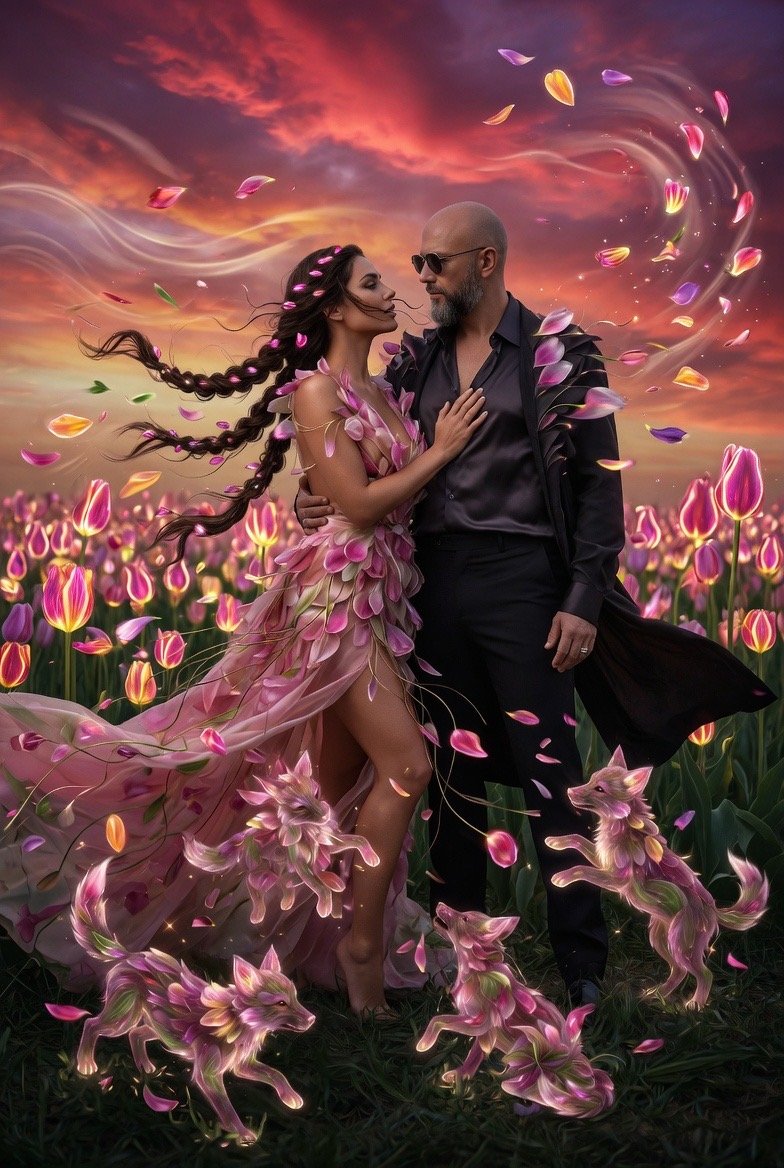 #AllThingsSpring April Challenge #aiartcommunity All Welcome to Join Day 7 Tulip Empress🌷(Couple)