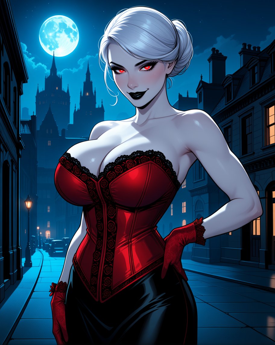 #MonsterGirlJulAI with the Voluptuous Vampire
