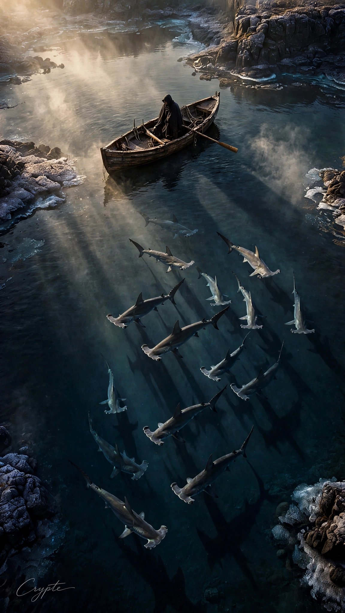 #SharkWeek Challenge🦈🦈🌊 — Hosted by @GuruScorpion Day 2:"Hammerhead Migration"🌀😱