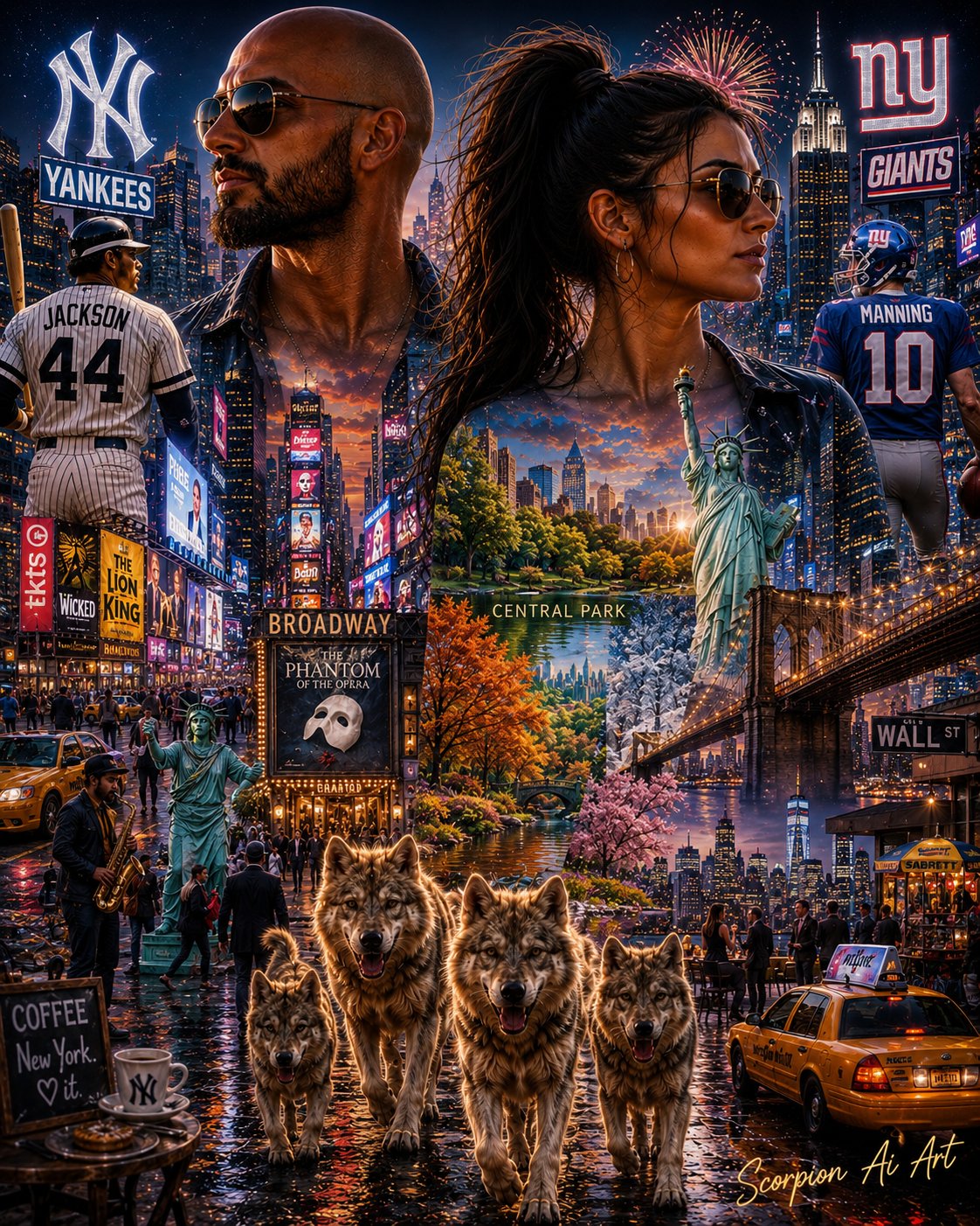 🌃 Day 14 — New York City (USA) 🇺🇸 #BucketList Challenge • Hosted by Scorpion Ai Art Day 14 arrives w…