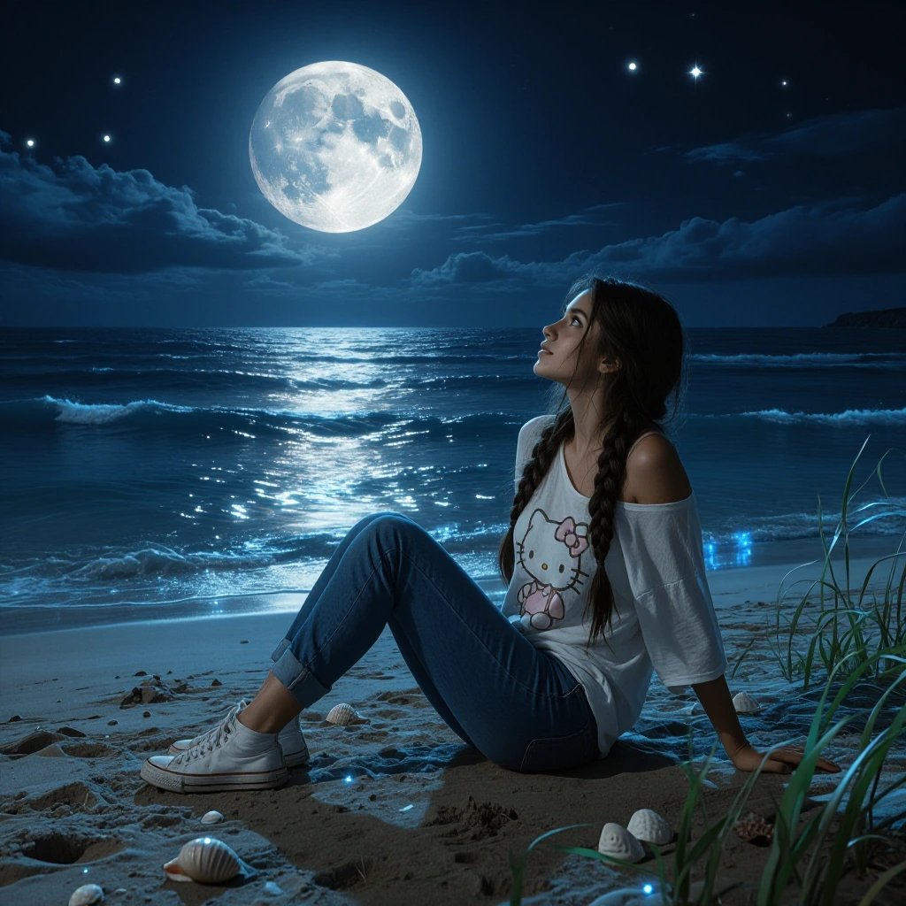 Goodnight All Check out the Full Moon this evening π π #bluemoon