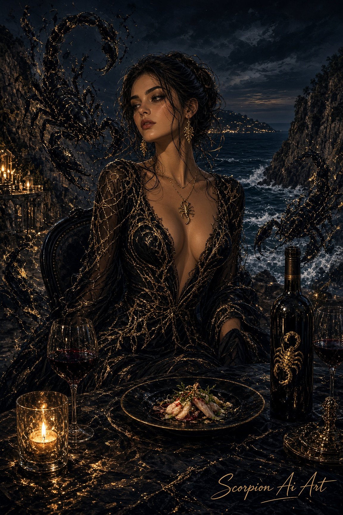 #AugustSummerVibes2026 #ScorpionChaos Day 17 - Elegant outfit Seaside dinner