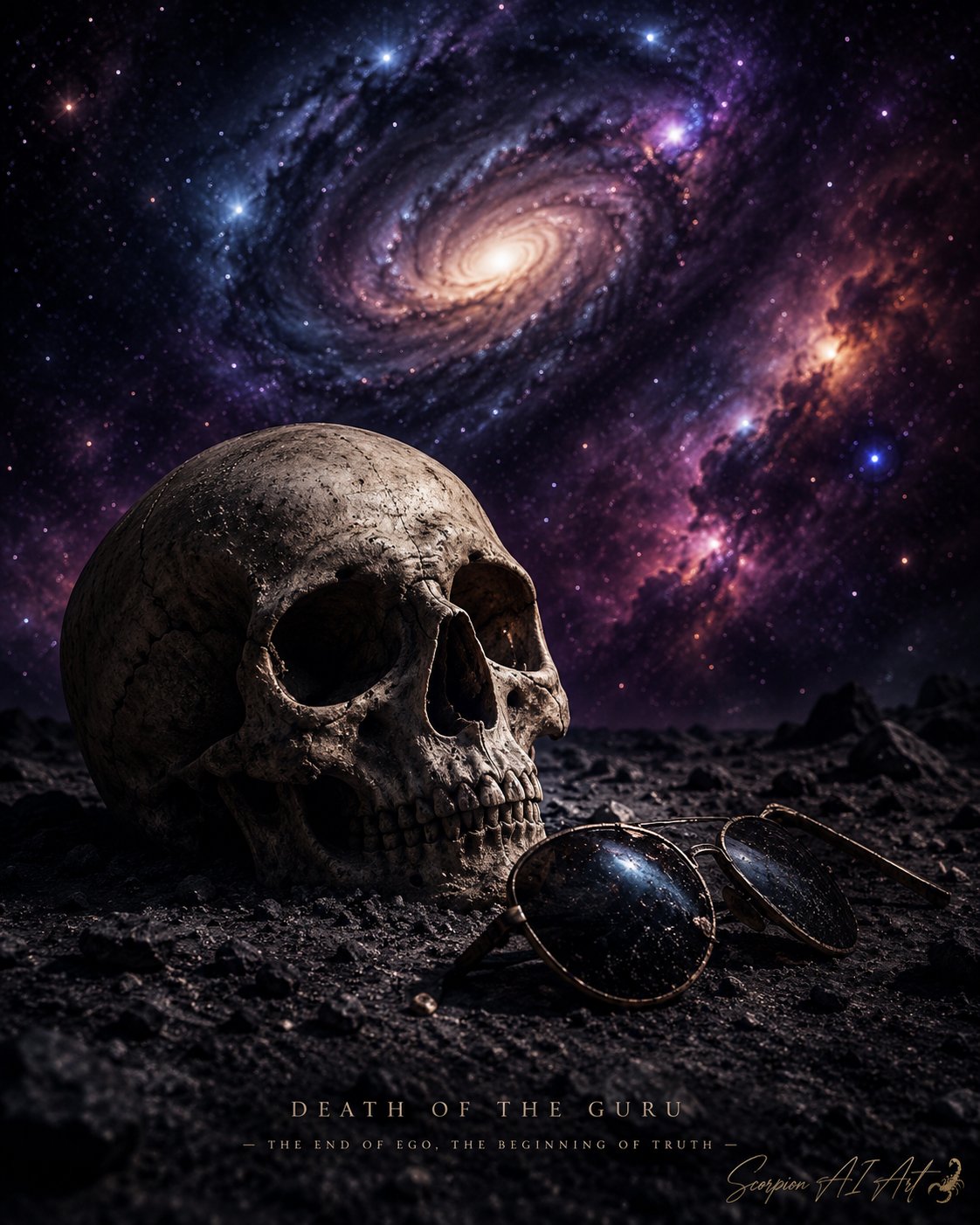 Skull Art #aiartcommunity “Death of the Guru”