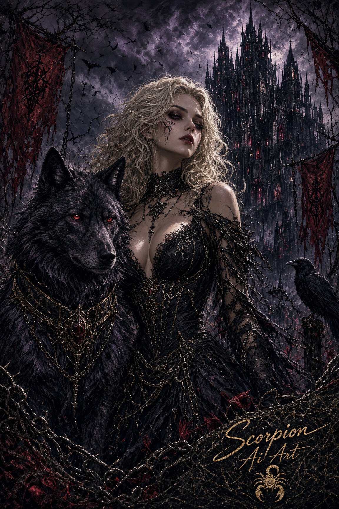 #QP Gothic Wolf Pet #wolfwednesday