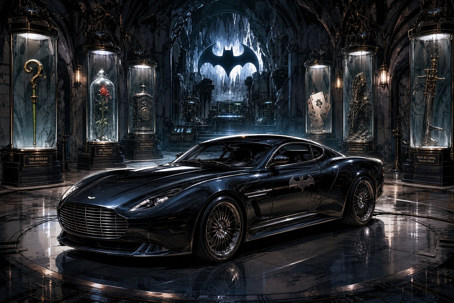 #AiSportsCars Challenge Hosted by @GuruScorpion Day 5 - Aston Martin Batmobile #AIイラスト #aiart #synth…