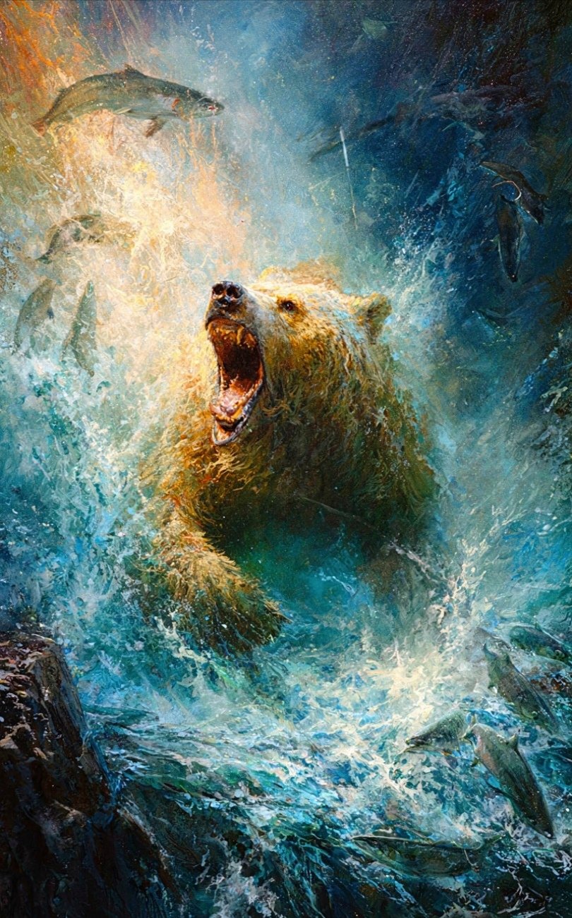May AI Art Challenge ~ #SeasonofFirstBreath A journey through birth, instinct, and wild spirit Hoste…