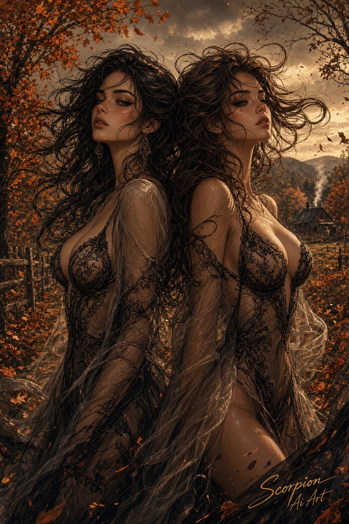 Twin Beauty #Challenge by @hermia 🧡🍁🍂🦂 #hermia