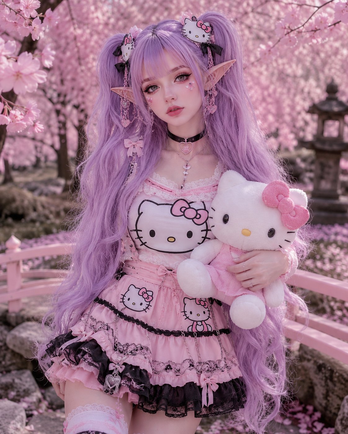 This is my OC Dusk. She loves Hello Kitty too. Also I love your image! So cuteee!! 💖