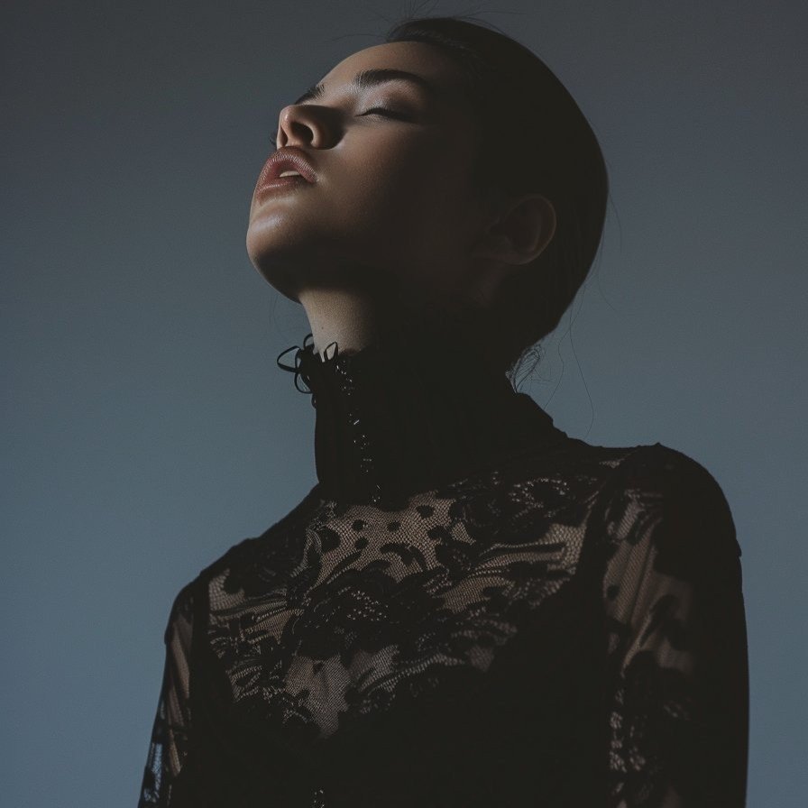 Stitch the shadow. Breathe the lace.