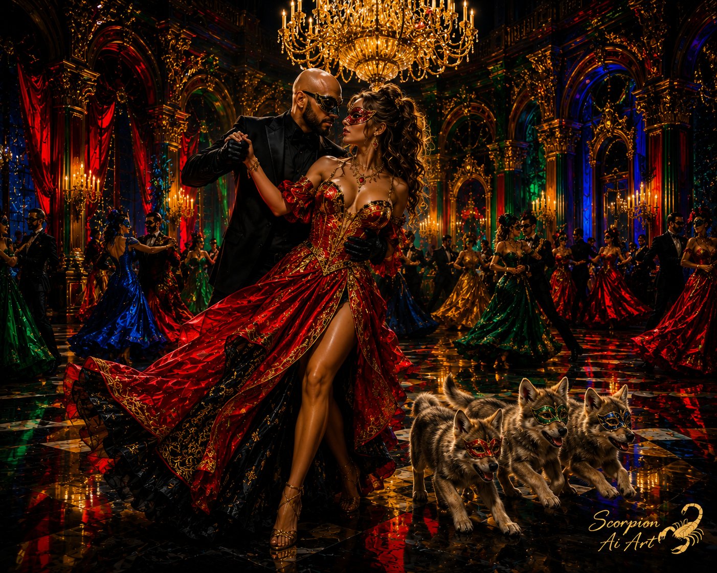 #AI2WCFinalRound by @cyberpopdreams Day 11 – Dance of Colors Palette Colors Only * Crimson Red * Eme…