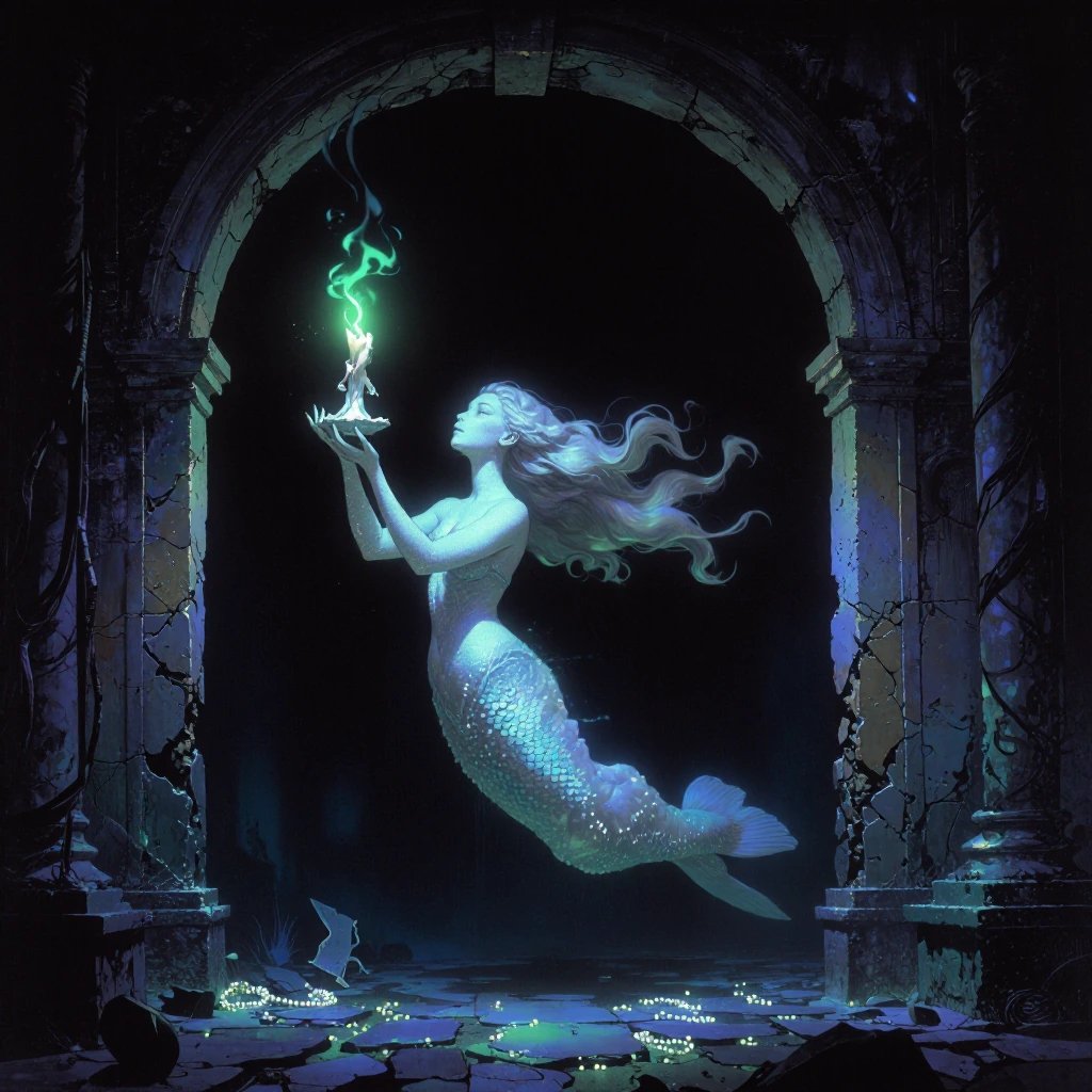 #dailyspark A candle burning deep underwater