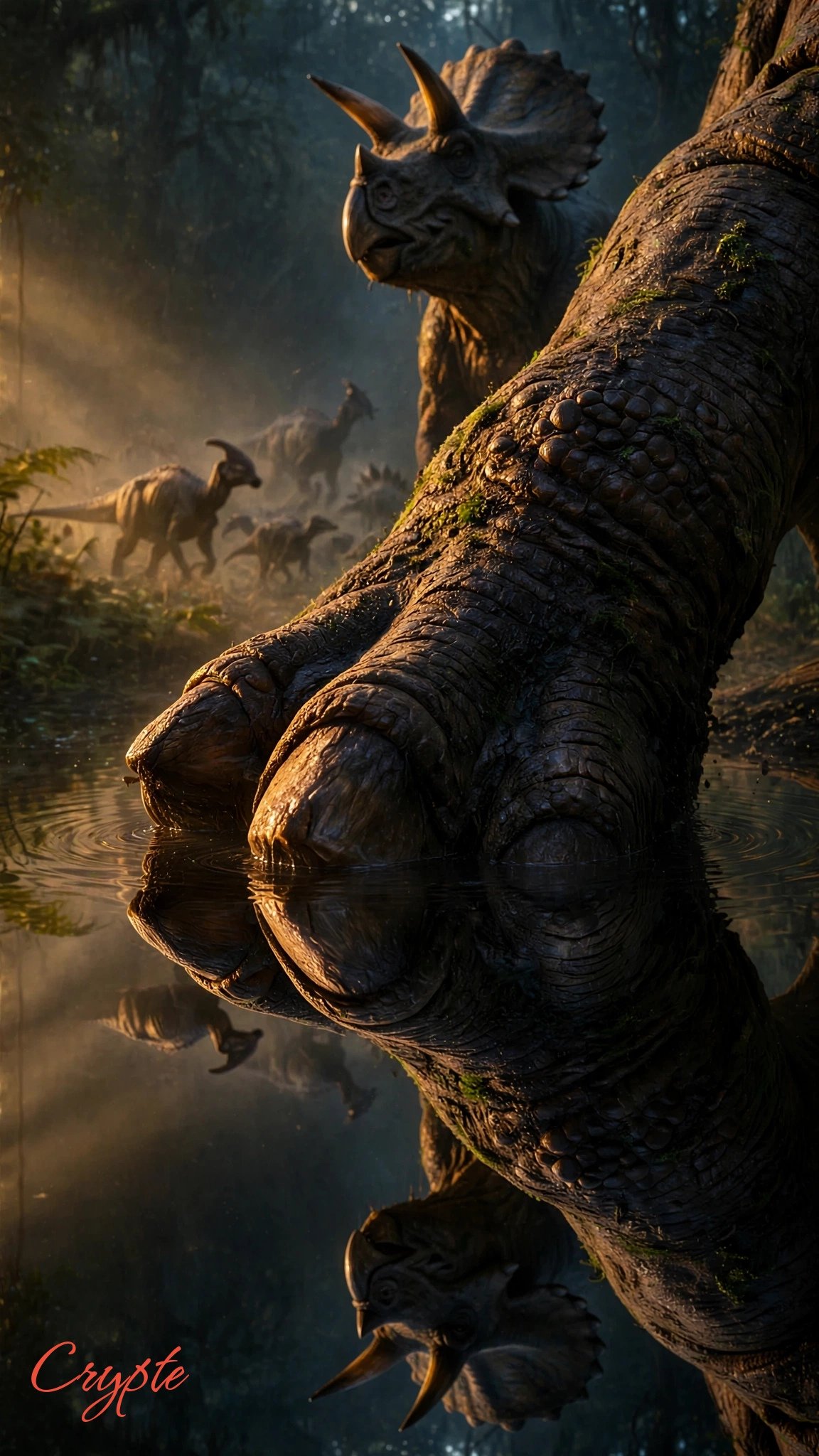 #DinoWeek by @GuruScorpion Day 3:Giants of the Past: The Herbivore Herd🦕🦕🦕🦕 The Weight of the Past