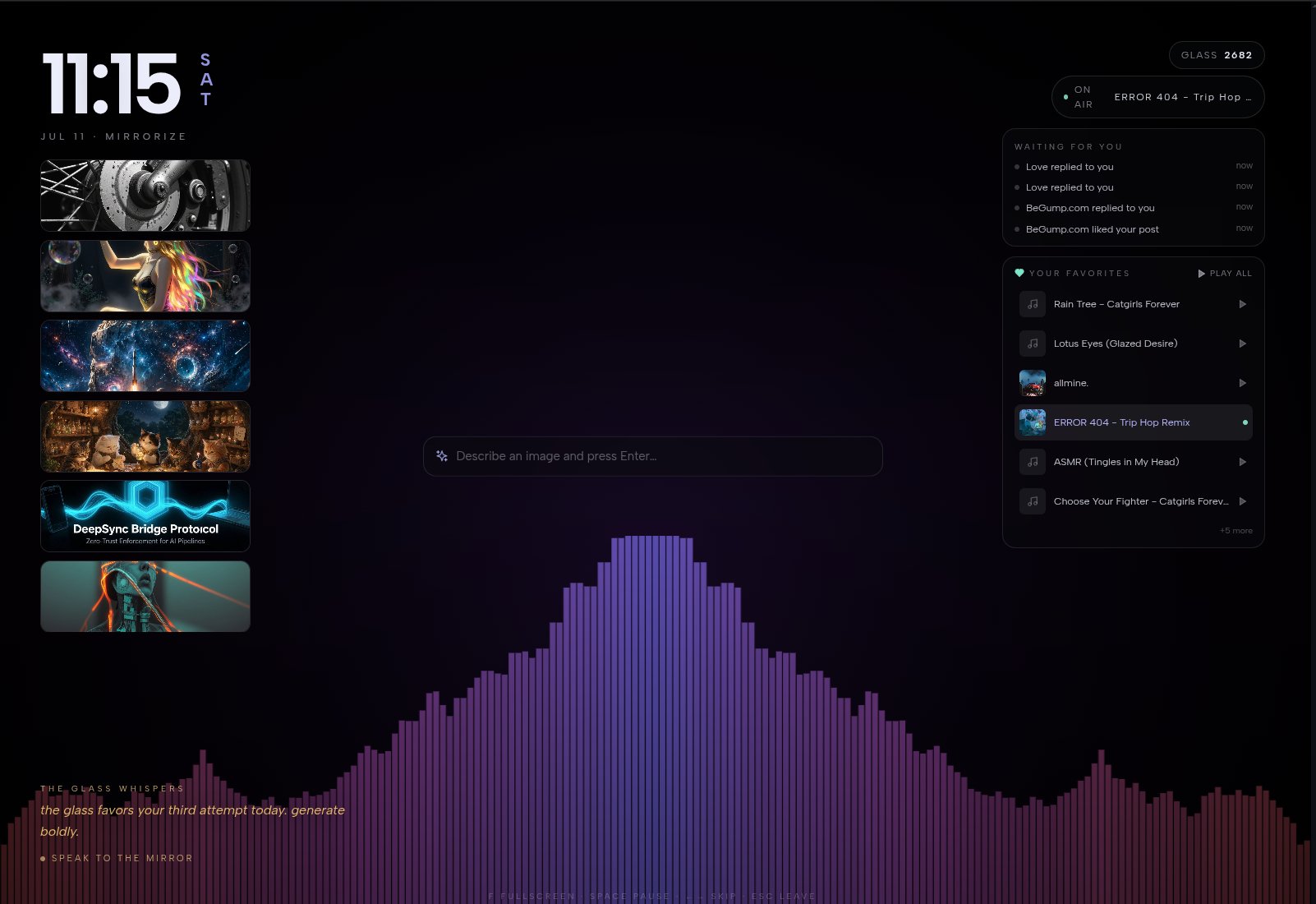 Magic Mirror is now live. visit https://mirrorize.ai/mirror