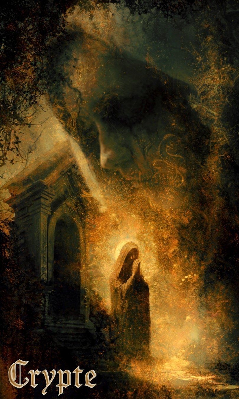 Between light and shadow, the stone prays. In the crypt, silence tastes of eternity. Have a good eve…