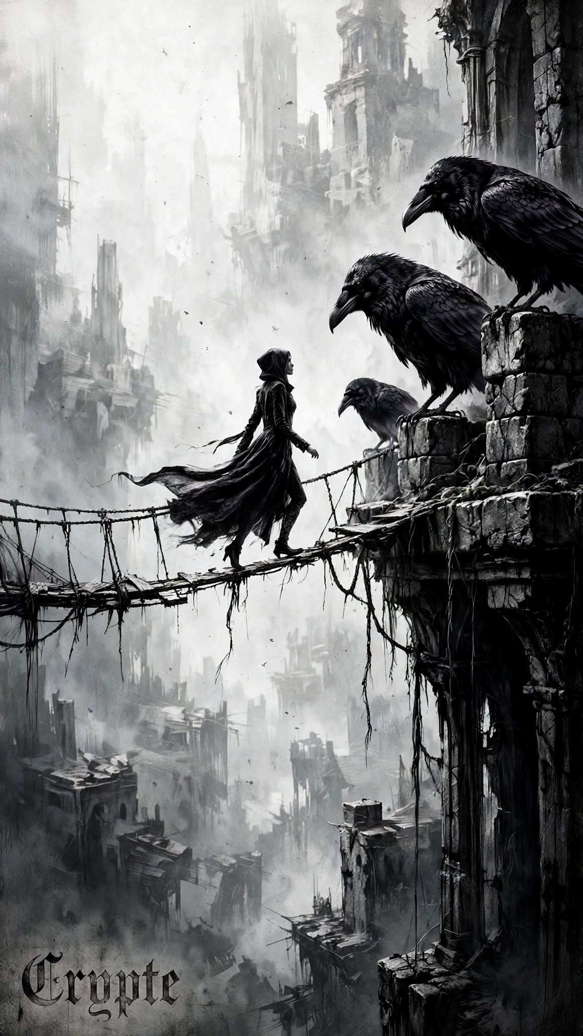 ‘Between mist and ruins, only the shadow knows where the bridge of regrets leads.’
