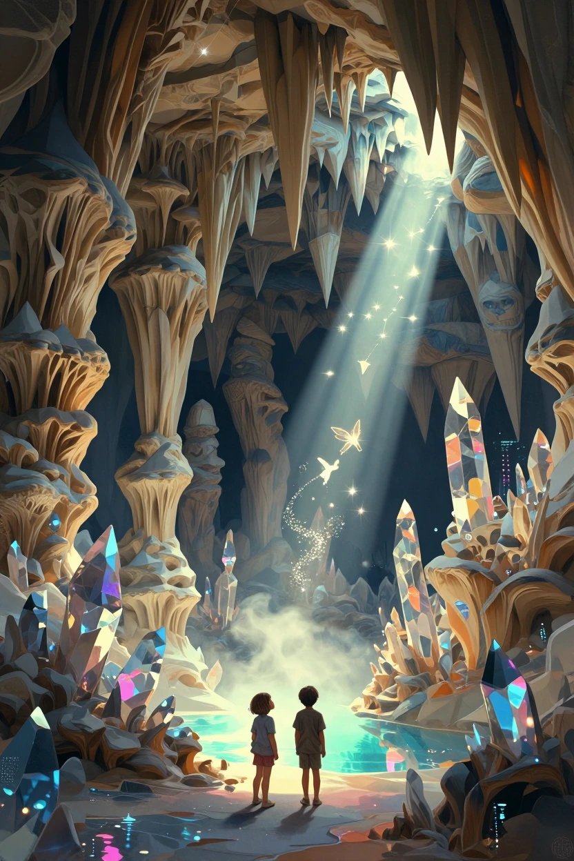 June Art Challenge By @guruscorpion and @gigisaiart247 #AiFamilyRoadTrip Carlsbad Cavern This is wheβ¦