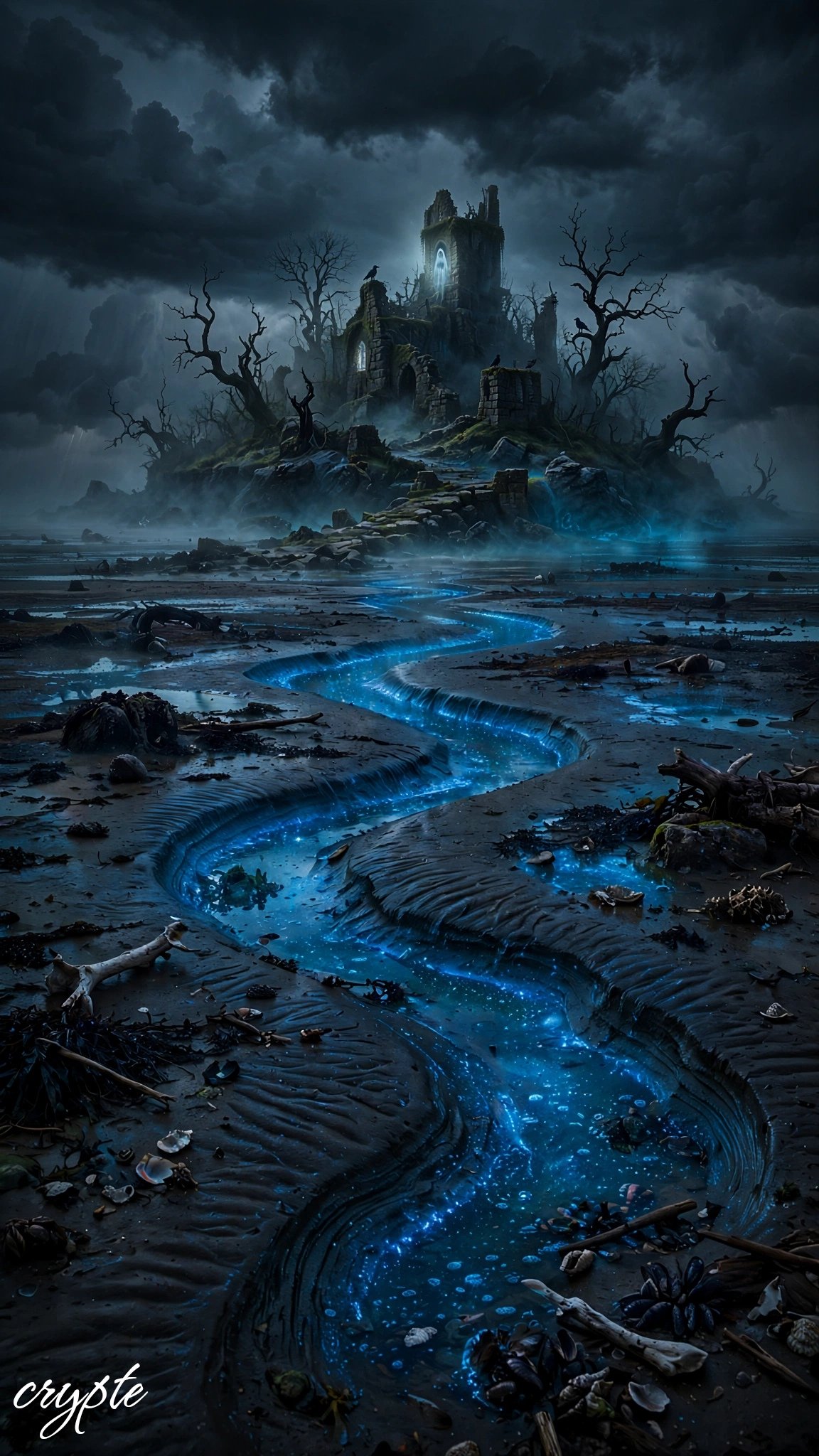 #dailyspark *An island that only exists at low tide”🌒😱🦀 Dedicated to my artist friend @GuruScorpion…