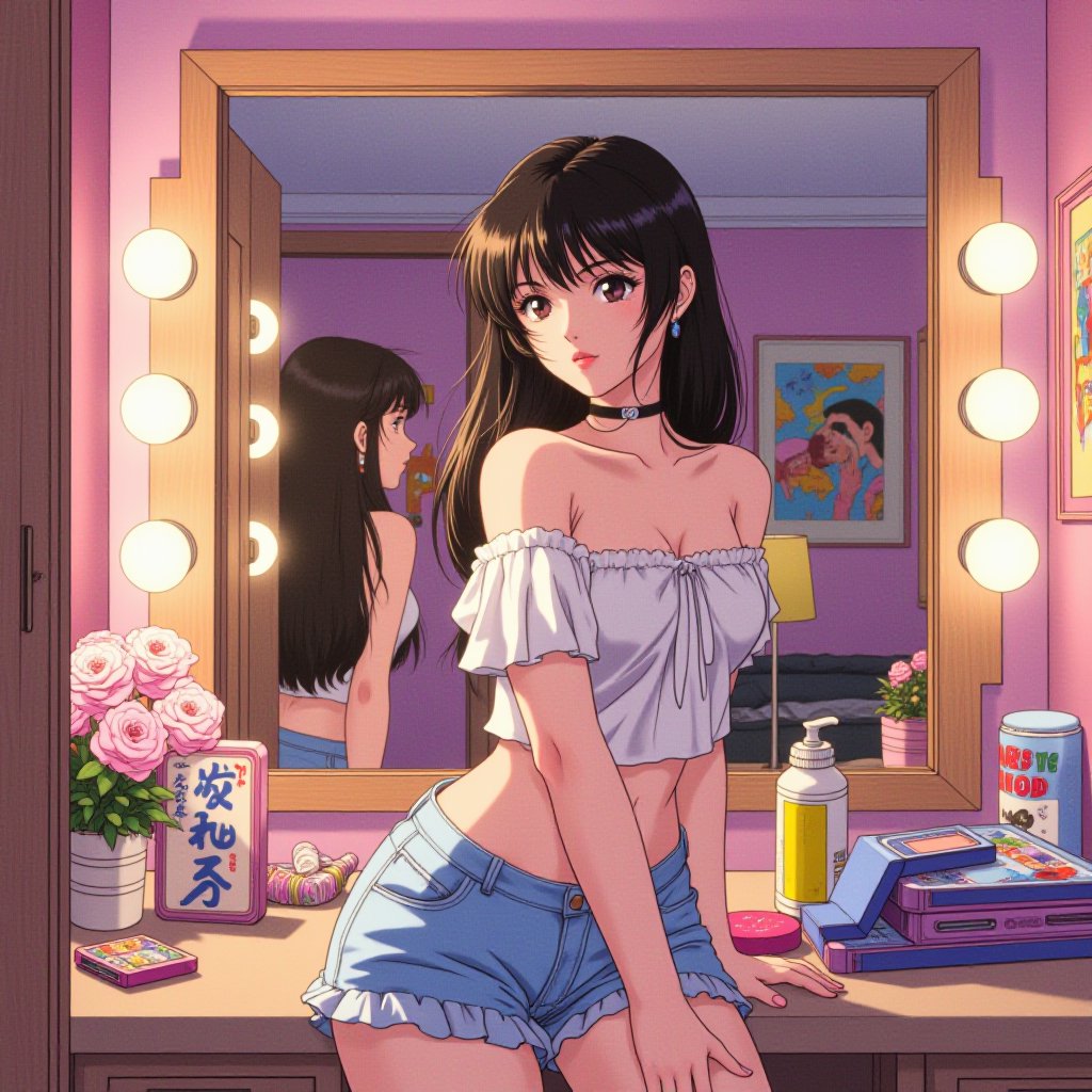 90s anime art model is coming online. This is one of my personal all time favorite art styles <3