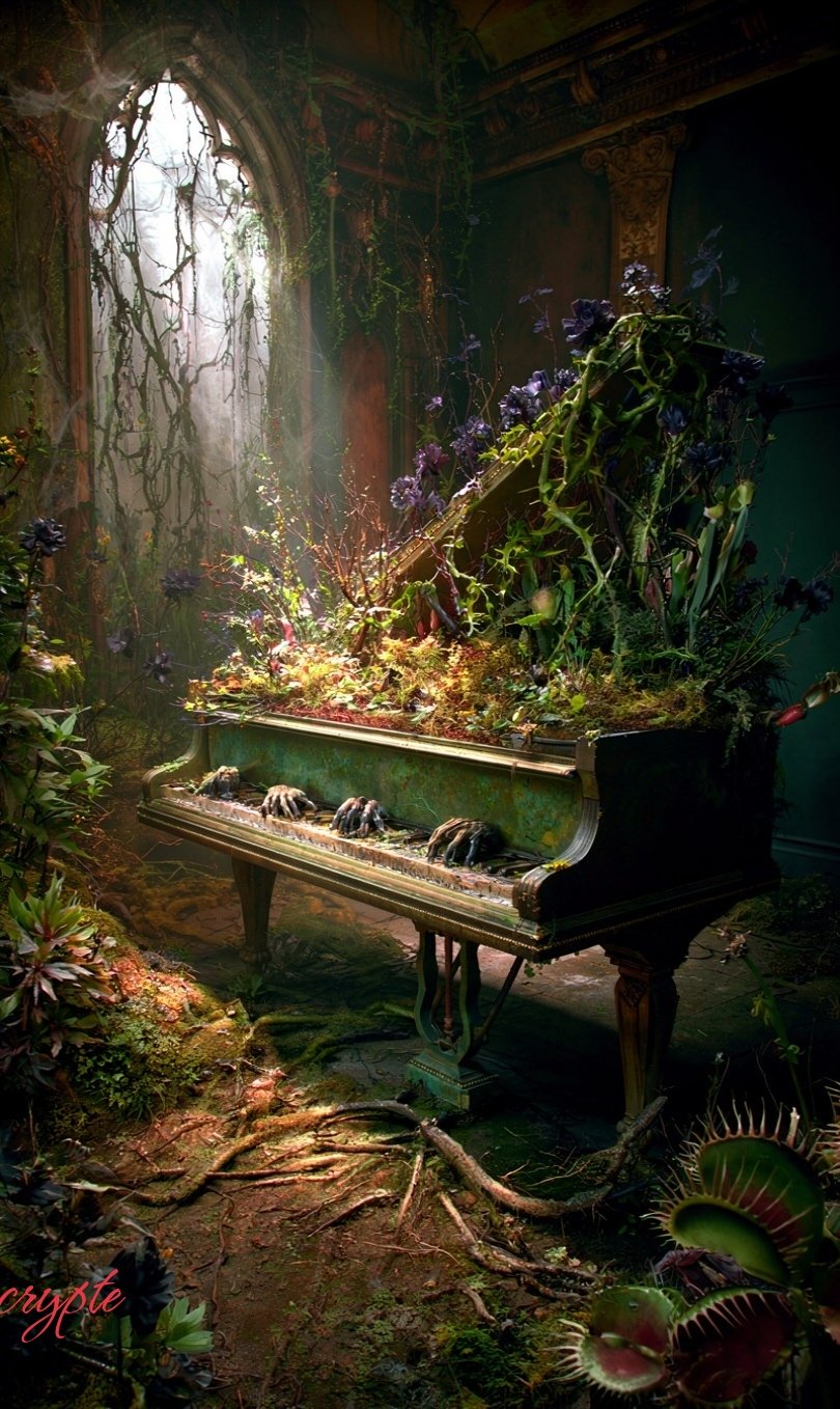 #dailyspark by dear @Mirrorize ✨✨ “a piano slowly becoming a garden”