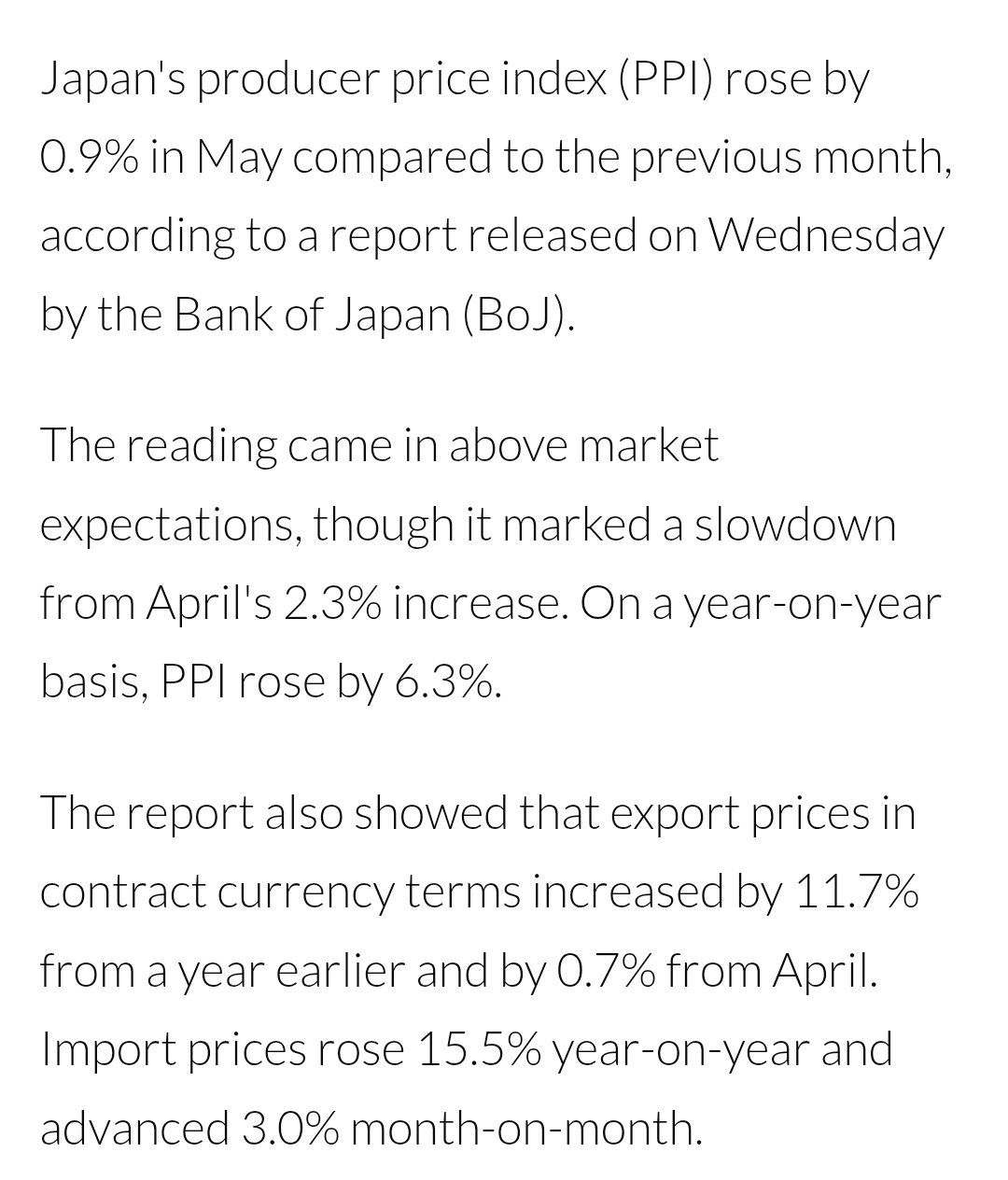 Holy COW!! Japan's PPI. They won't post CPI until next week so we won't be able to see if they were…