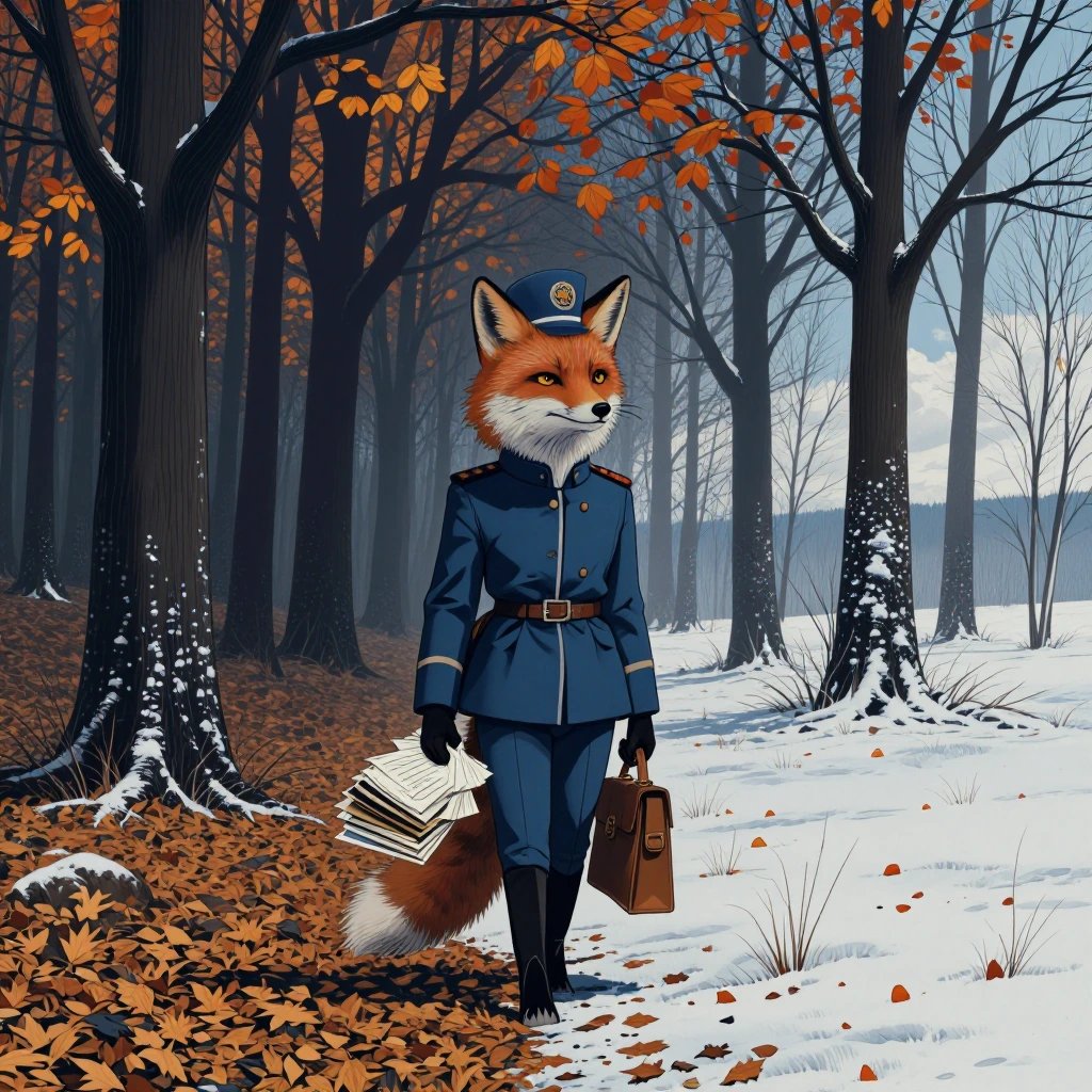 #dailyspark A Fox Delivering Letters Between Seasons
