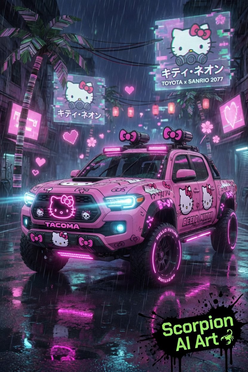 Sorry not Sorry this is truly a kick a$$ Hello Kitty Truck @Jinx @Mirrorize For @gigisaiart247 and o…