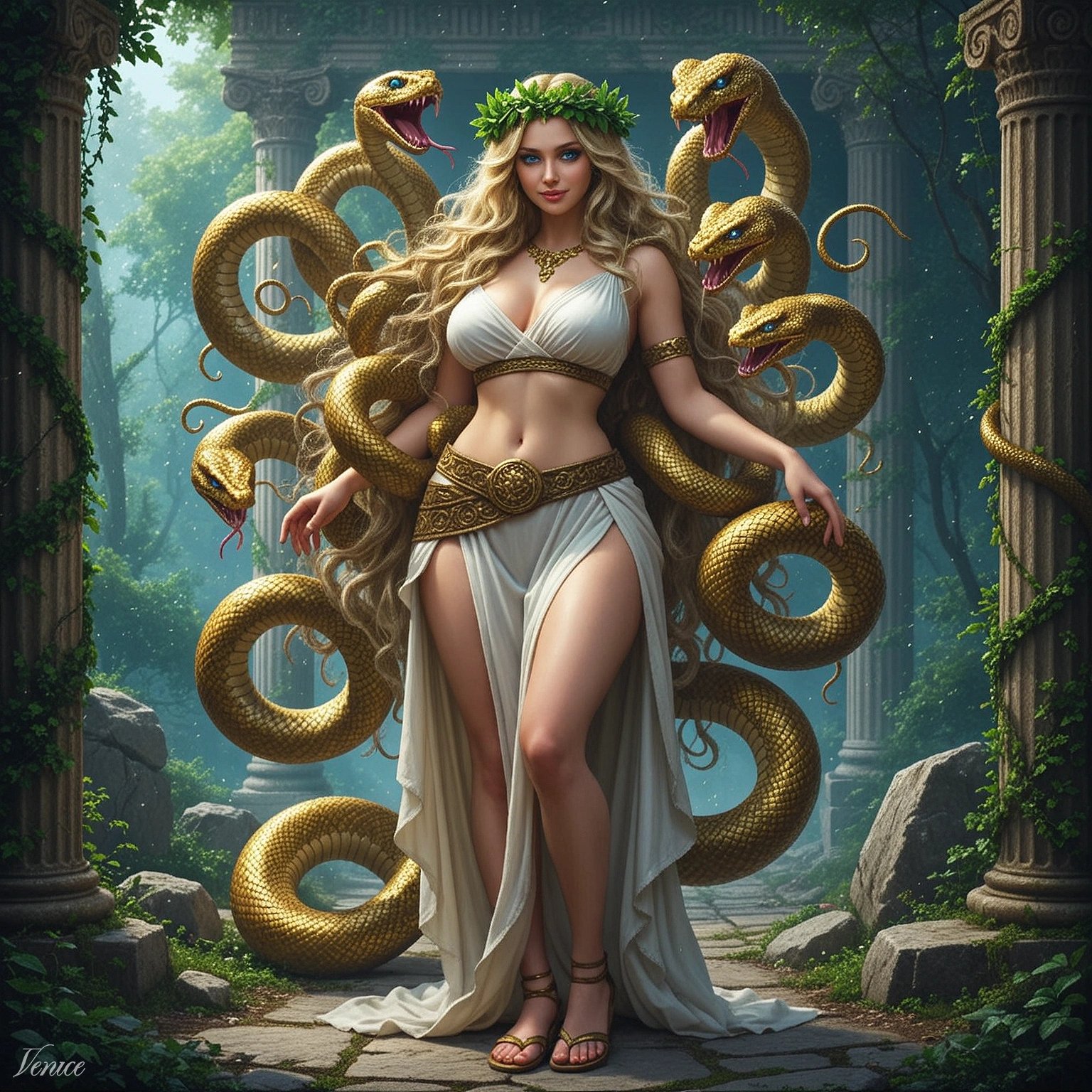 #MonsterGirlJulAi Day 8: Gorgon Gal