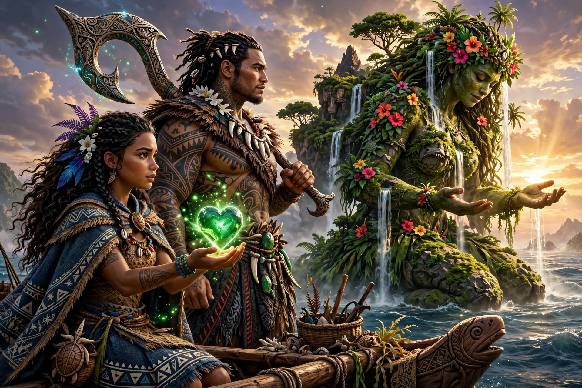 A Young Navigator And Demigod Returns The Glowing Green Hear…