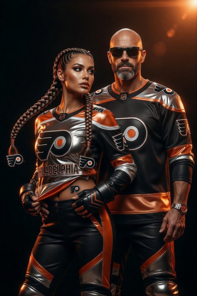 Goodnight Game 6 tonight 🧡🖤 Let’s go #Flyers #aicommunity #aiart #nhlhockey @gigisaiart247
