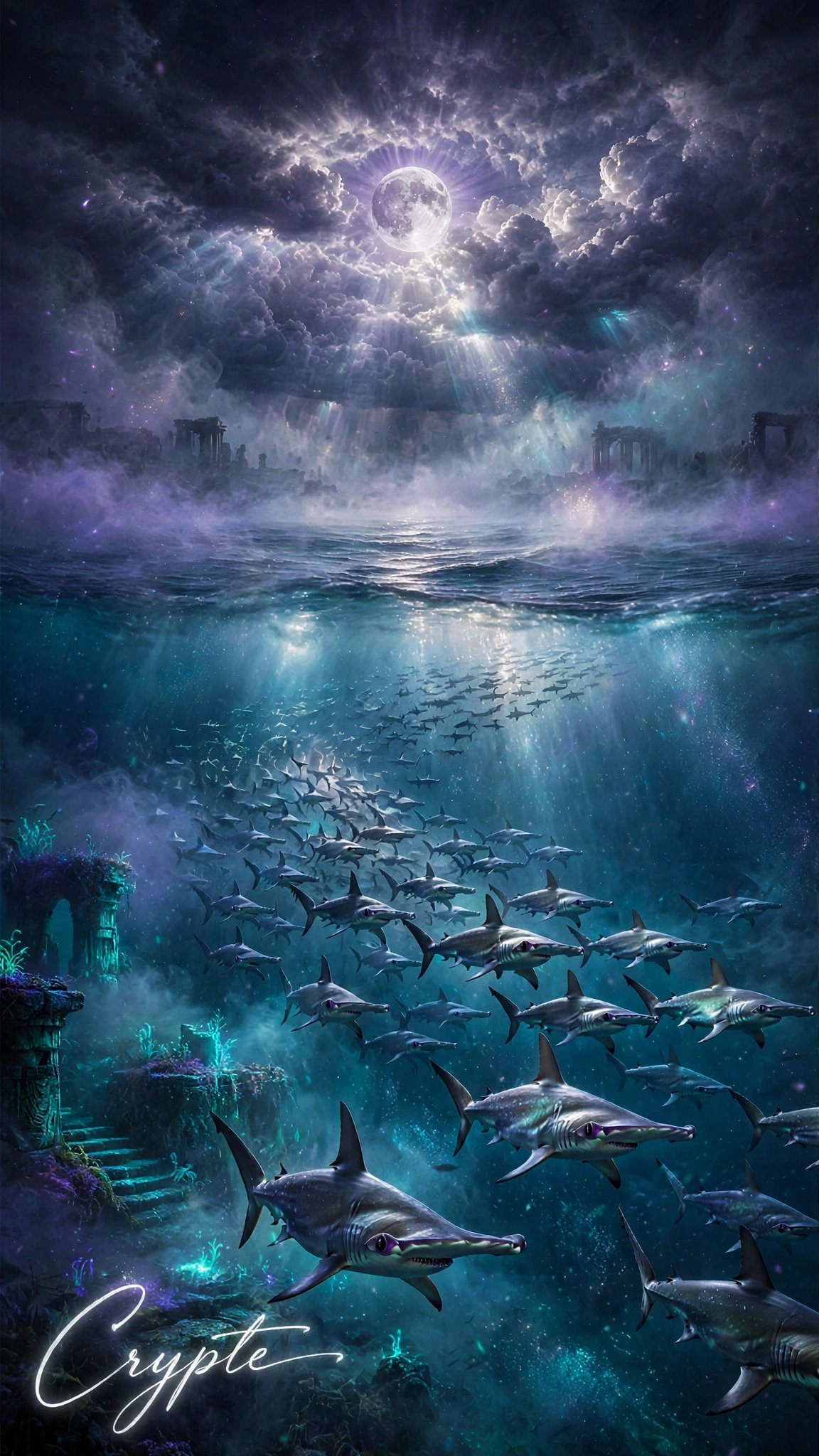 #SharkWeek Challenge🦈🦈🌊 — Hosted by@GuruScorpion Day 2:"Hammerhead Migration"🌀😱
