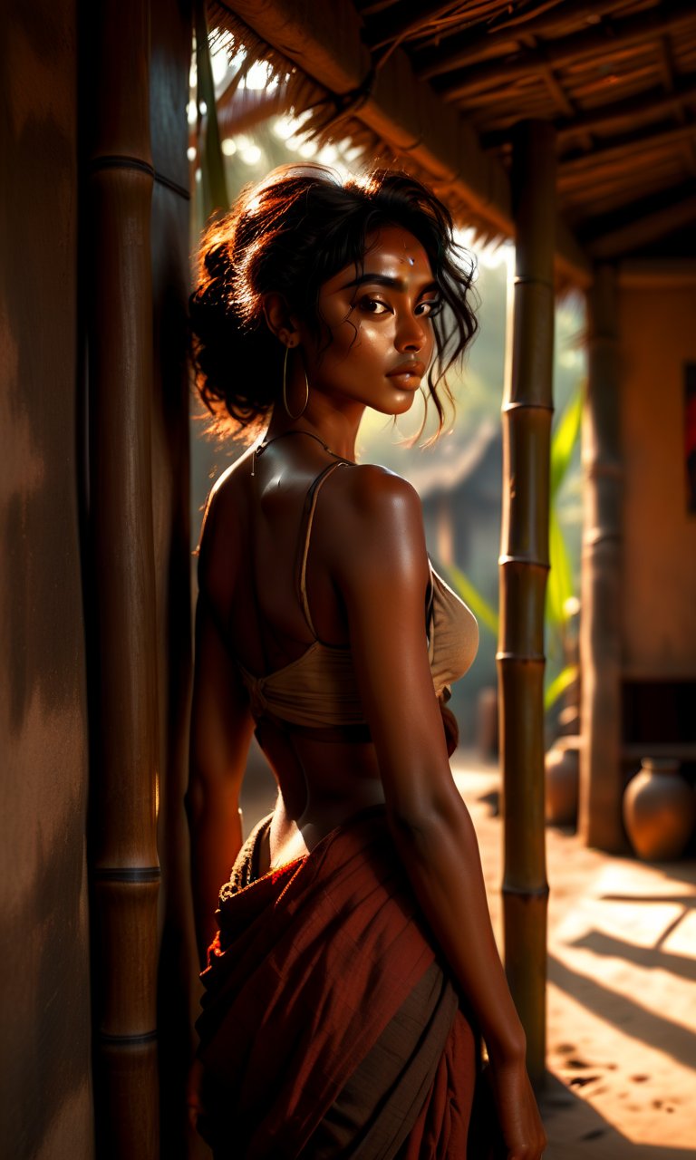 What if we have a village lady with my created character. Tell me how is she?