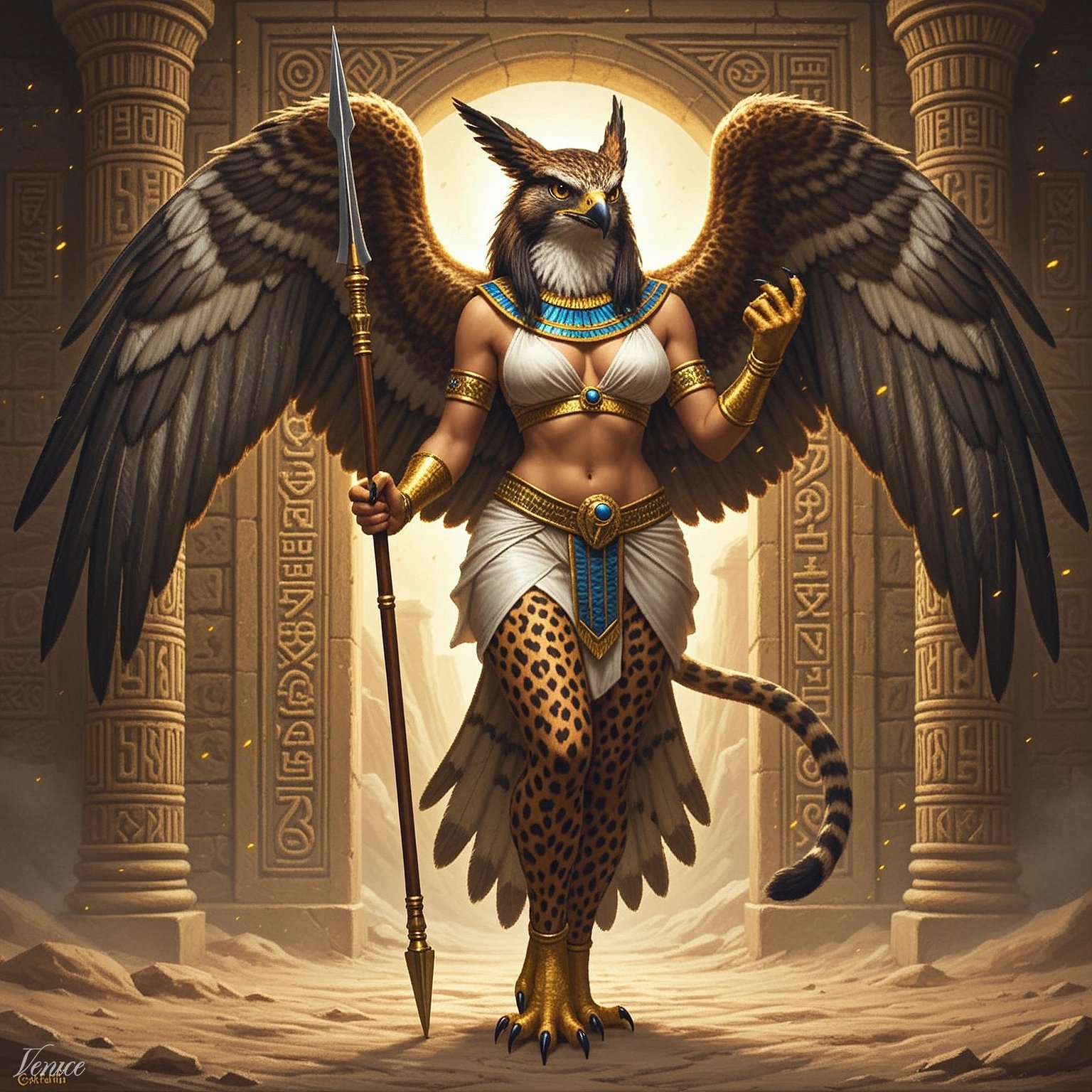 #MonsterGirlJulAi Day 16: Regal Griffin