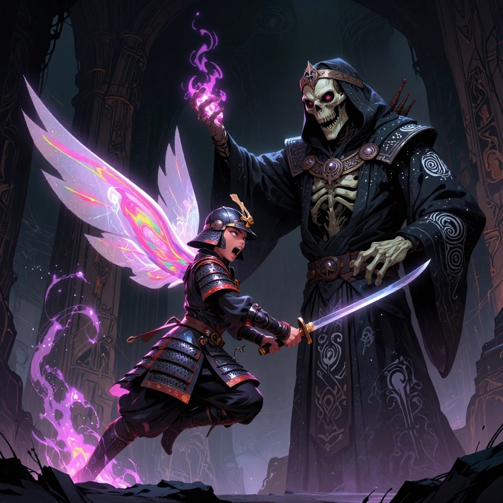 #RAIndomEncounters Day 6: 14 22 8 - Pixie / Samurai / Lich Never underestimate the wrath of a pissed…