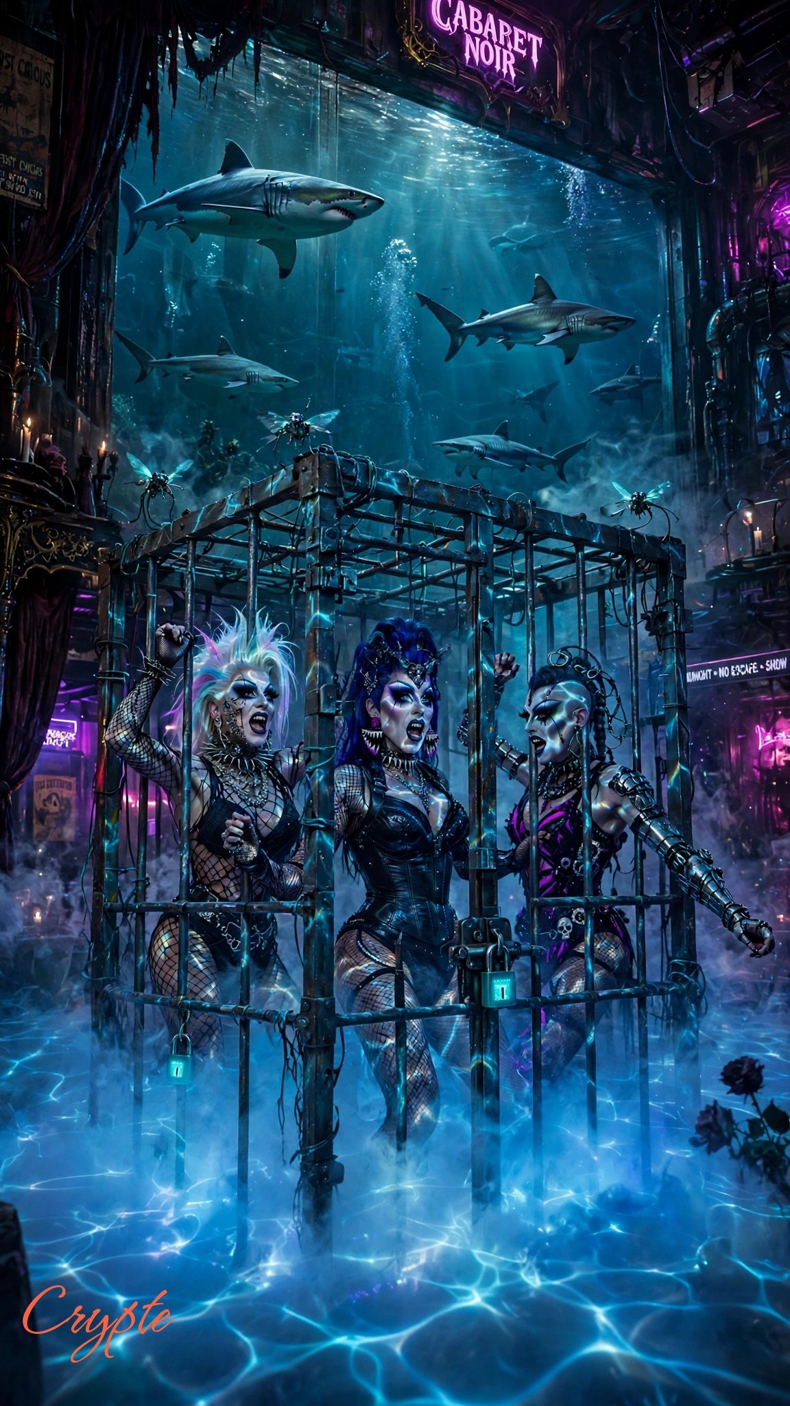 #SharkWeek Challenge🦈🦈🌊 — Hosted by the incredible @GuruScorpion 👌 Day 6:"Shark cage adventure "💥☄️😱