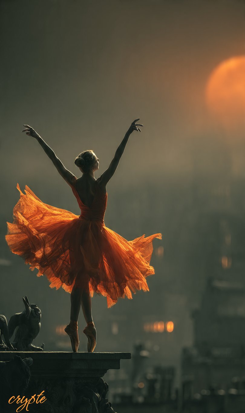 #orange art by @GuruScorpion She dances upon the ashes of the day, The last ember on the edge of the…