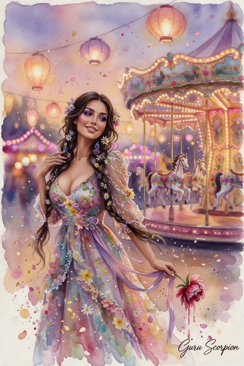 #AllThingsSpring April Challenge #aiartcommunity All Welcome to Join Day 27 Carnival Goddess 🎡