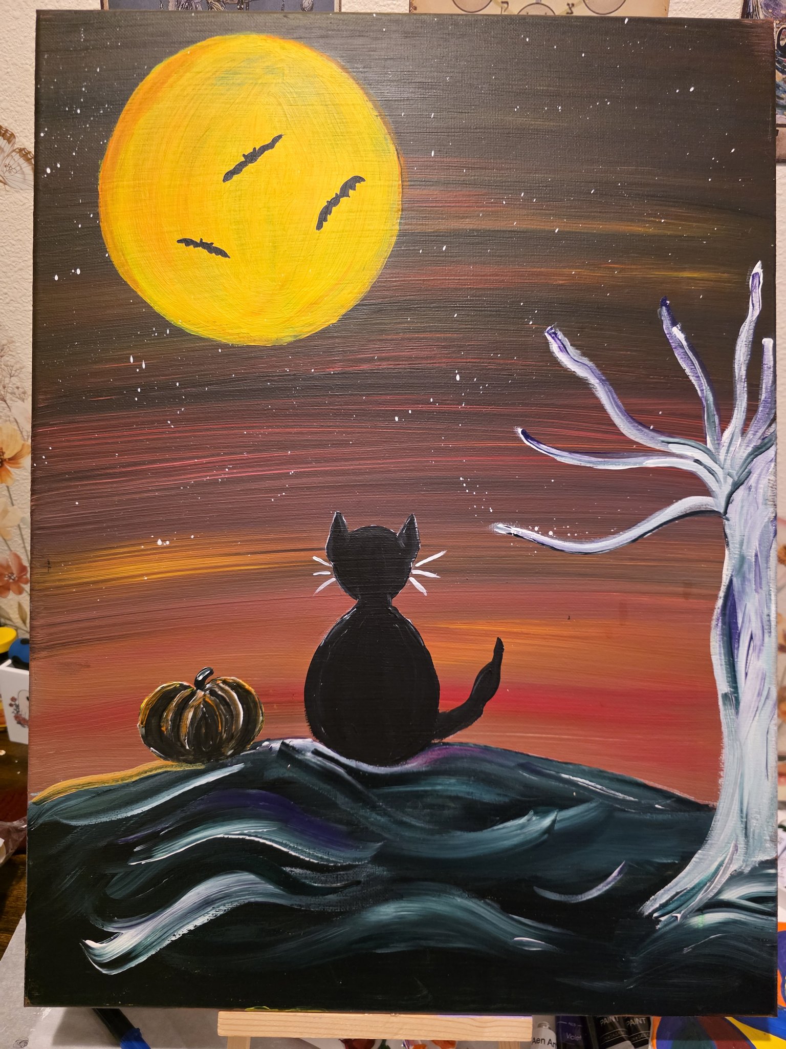 I painted this picture for my husband @sabercitian. He calls it the perfect moment. I put it in chat…
