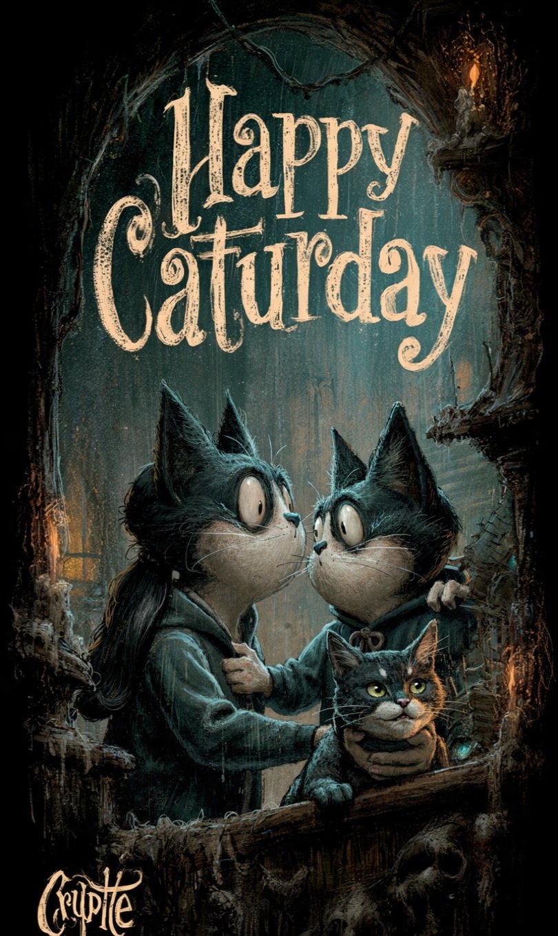 Happy #Caturday For my Friends @GuruScorpion and @gigisaiart247 🖤✨