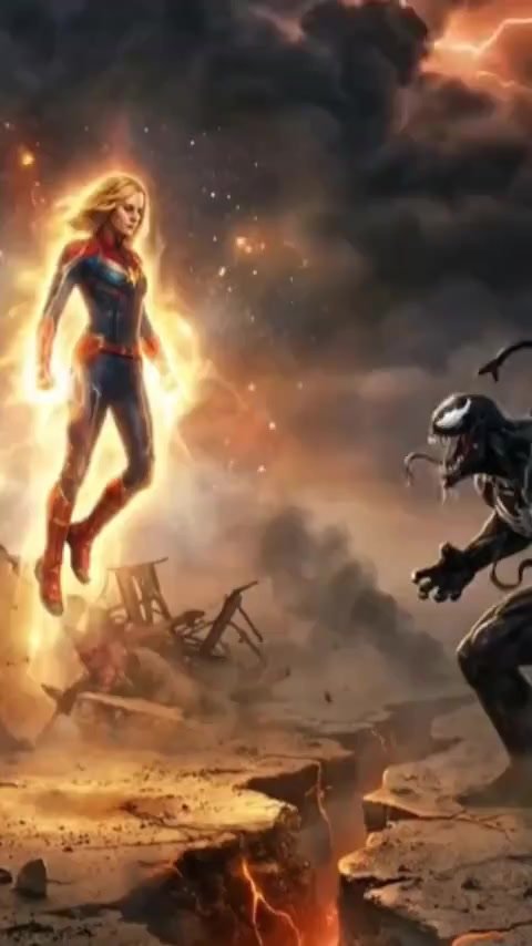 Venom Explodes Captain Marvel's brains out with his tongue #…