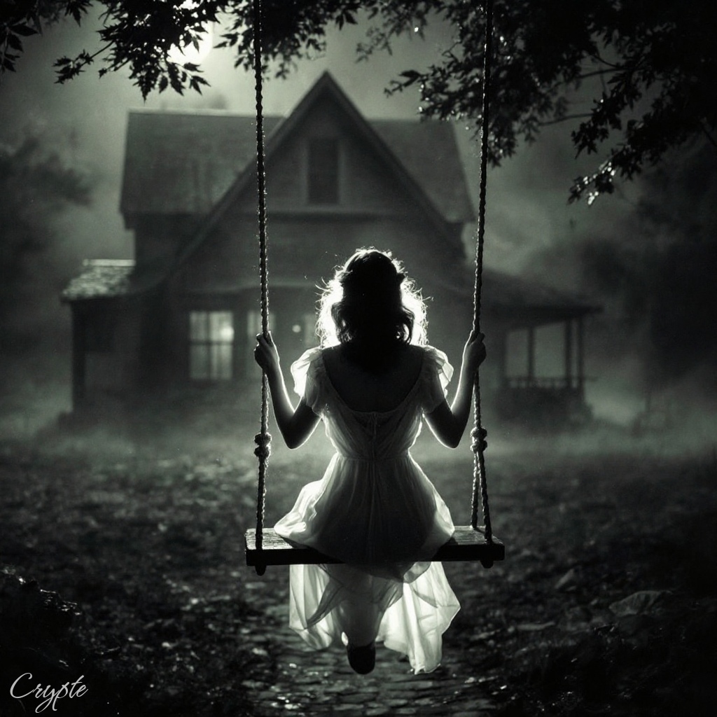 His breath is an icy mist, Which freezes his soul for ever, His body hovers in mid-air.