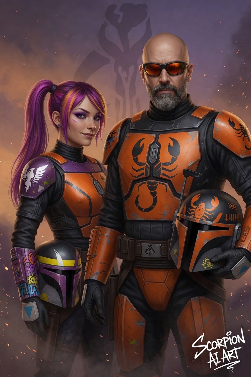 #ScorpionSaturday 💕🧡🦂 #powerduo #StarWarsSaturday @gigisaiart247