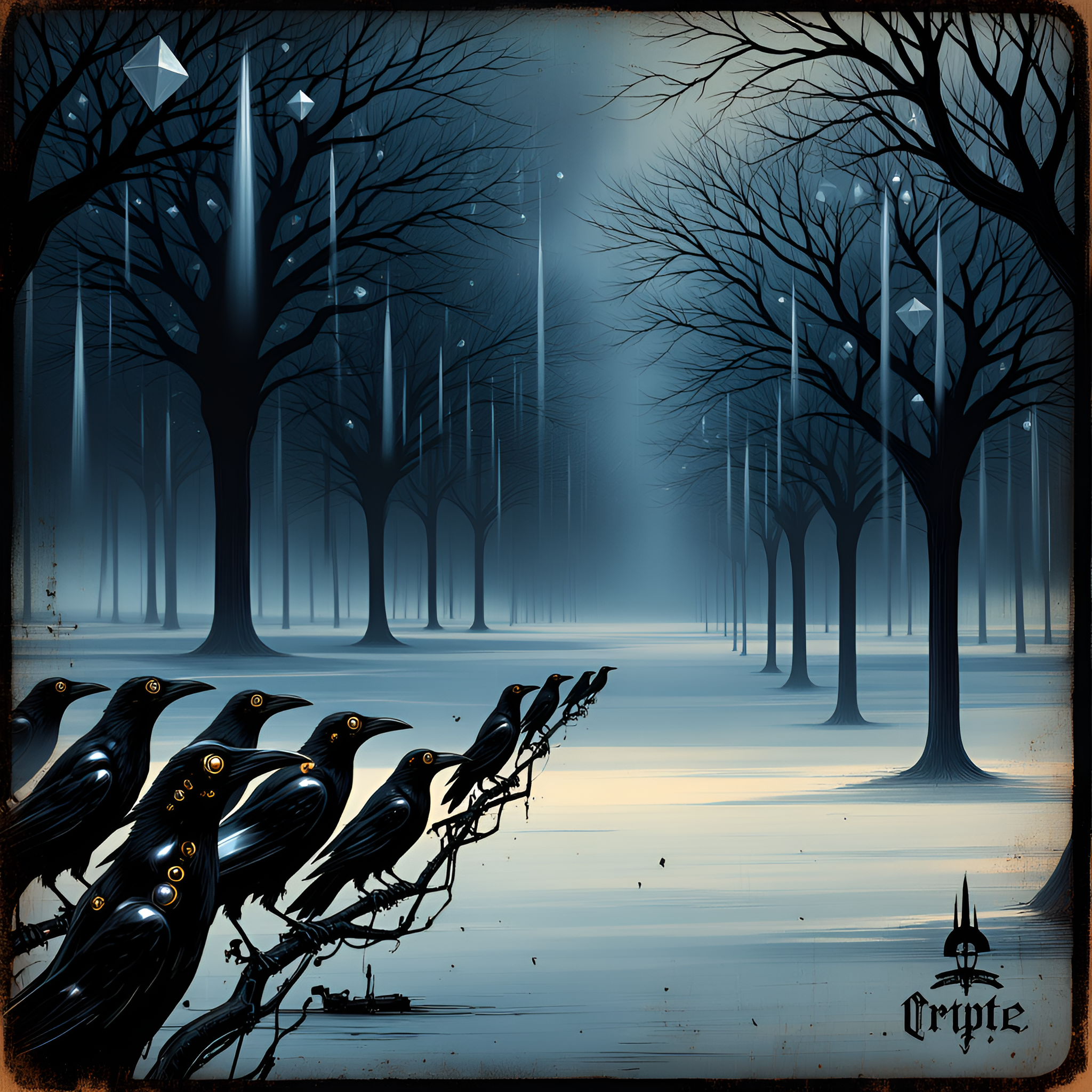 #dailyspark "An orchard tended by crows"