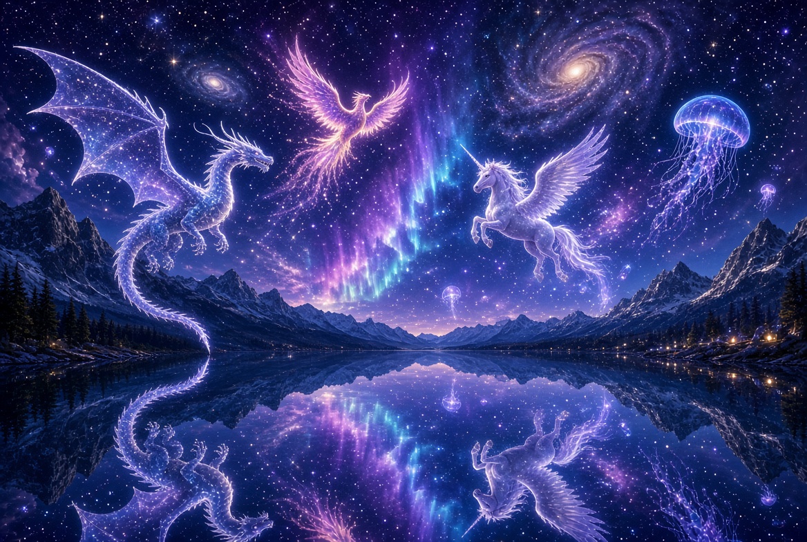 the cosmic night lake
