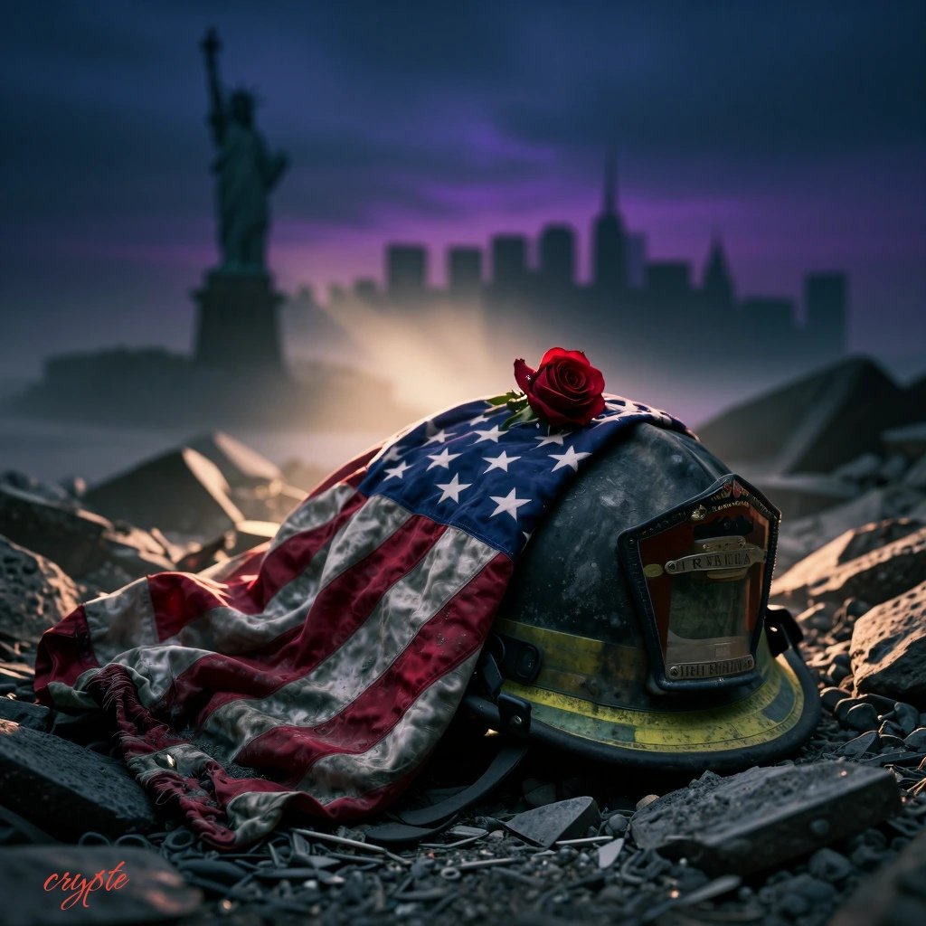 #FirstResponders AI Art Challenge Hosted by @GuruScorpion 11 September: Never forget 😔