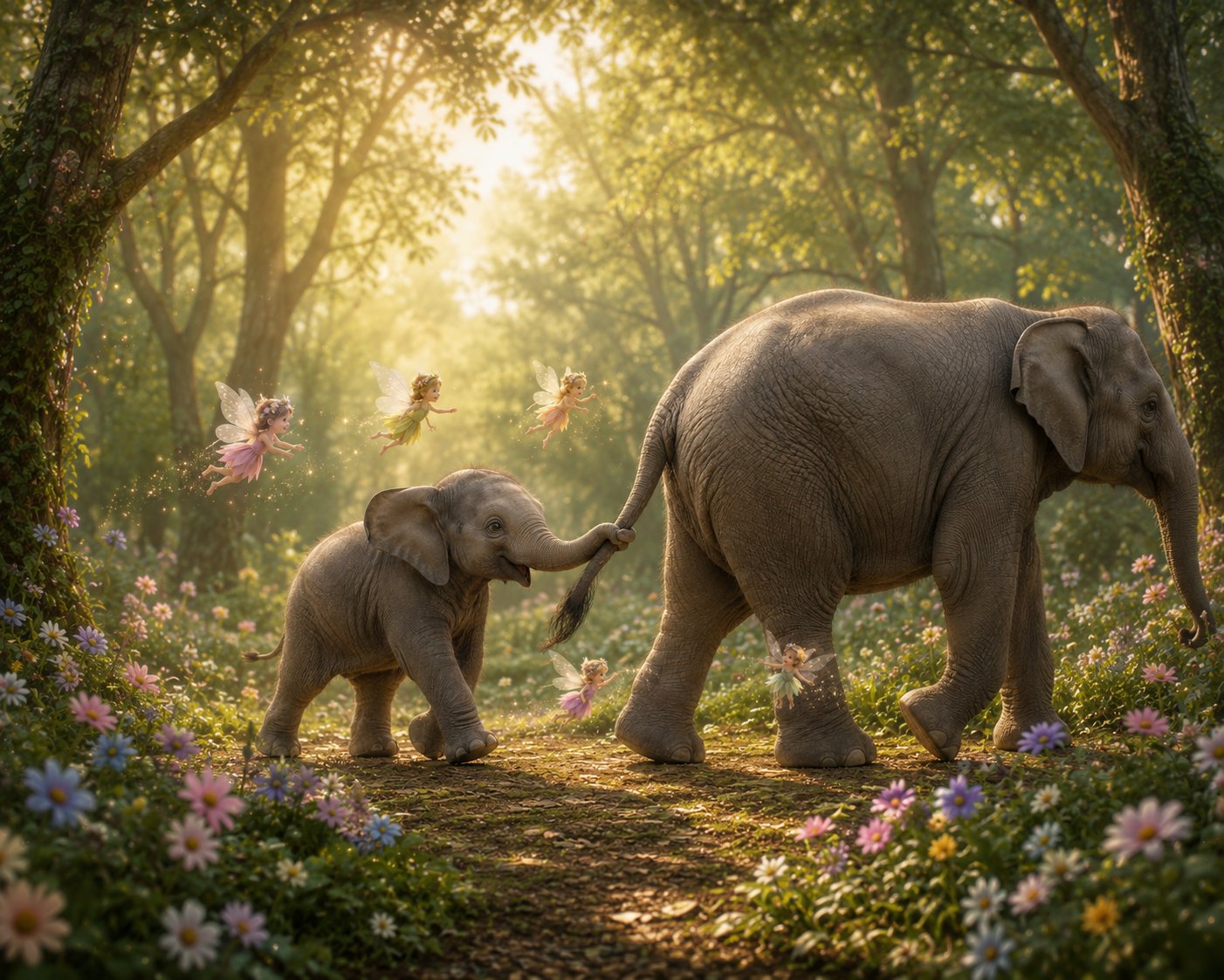 #SeasonofFirstBreath by @GuruScorpion Elephant calf holding mother's tail