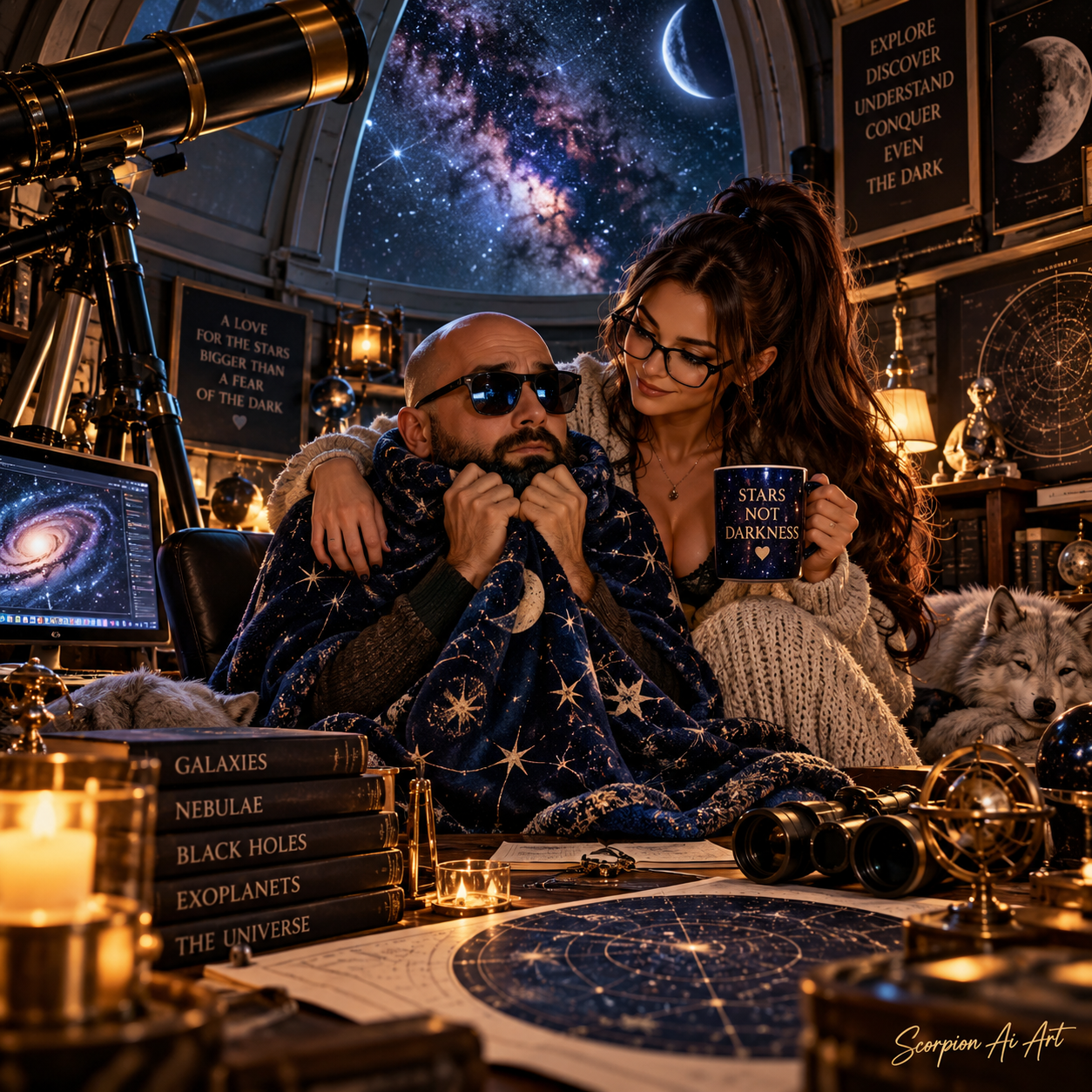 #dailyspark an astronomer who fears the dark
