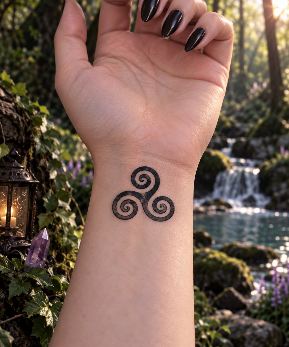 My dad once said he saw the triskelion on my wrist. I assume with his mind's eye. He and my mom are…