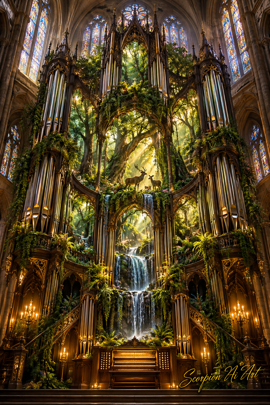 #dailyspark a forest growing inside a cathedral organ