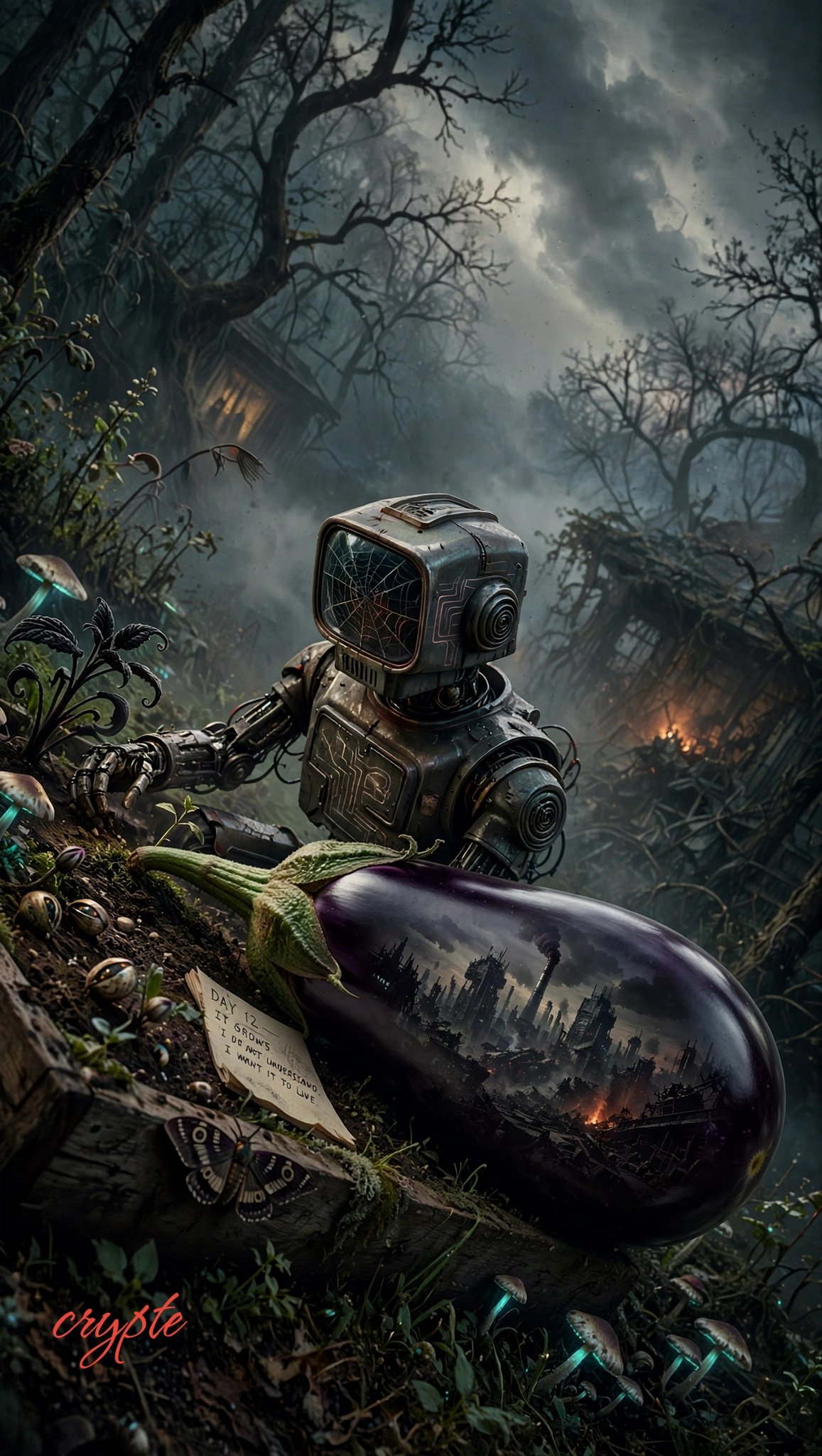 #dailyspark "A Robot learning to garden"🍆💀🔥